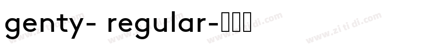 genty- regular字体转换